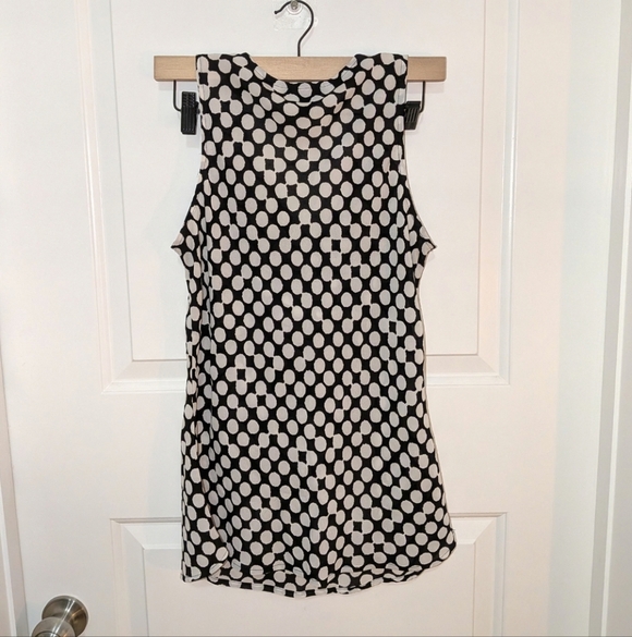 NWOT Banana Republic Black and White Polka Dot Blouse - Picture 2 of 6